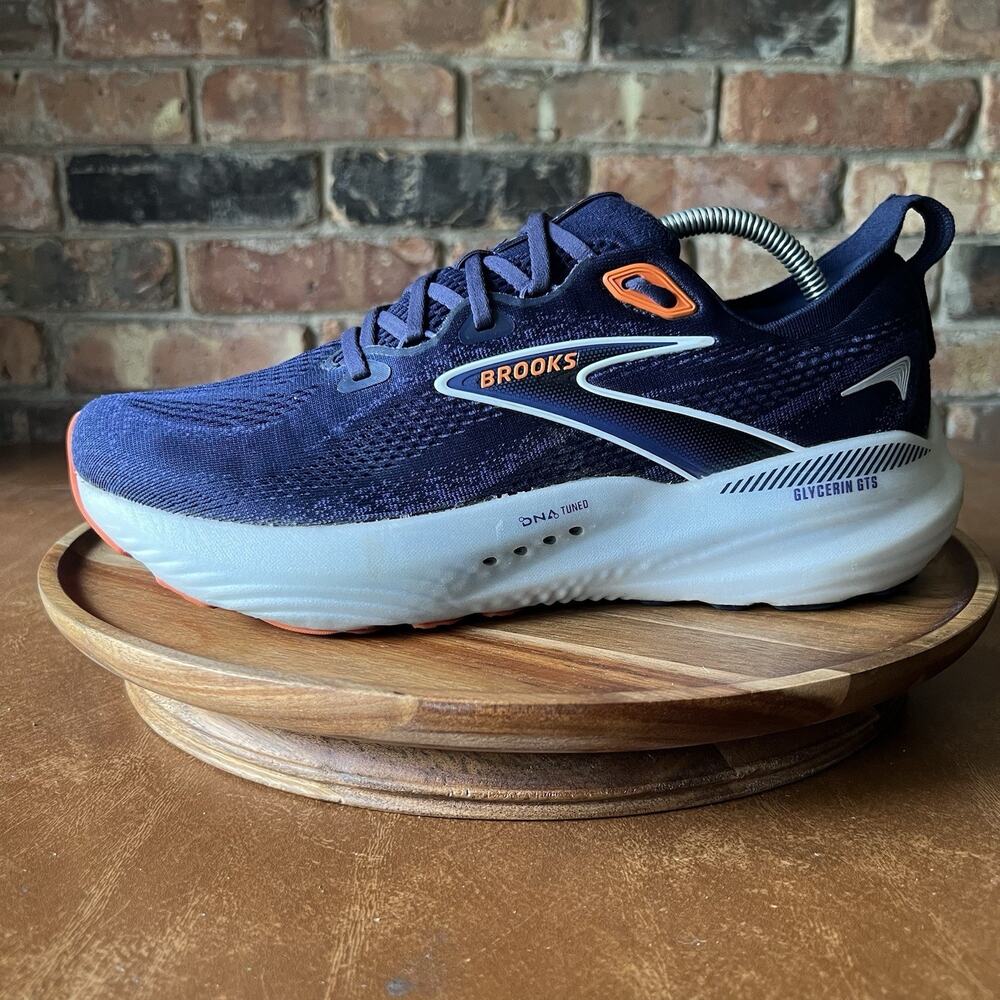 Brooks Glycerin GTS 22 Supportive Cushioned Mens 10 Blue Running Shoes Sneakers